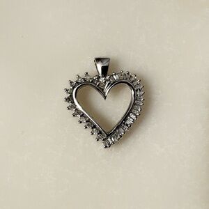 White Gold Diamond Heart Pendant
